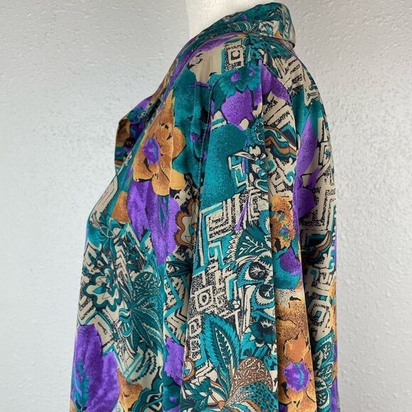 Vintage 80’s Alfred Dunner Floral Button Down Shirt Size 20W EUC - Picture 4 of 6